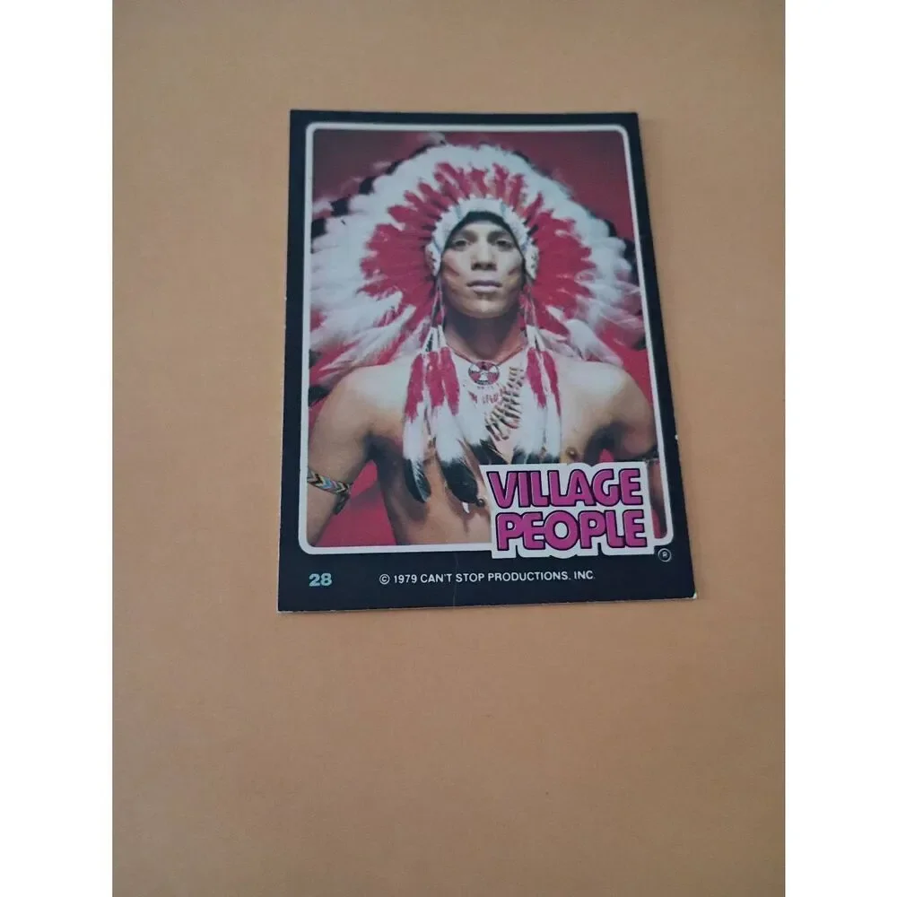 Vintage 1979 Village People Trading Card #28 Disco Era Vintage Music Collectible